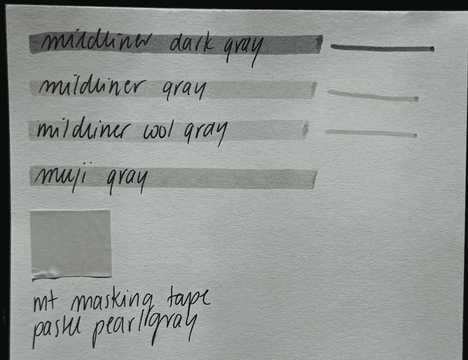 Gray hightlight colors